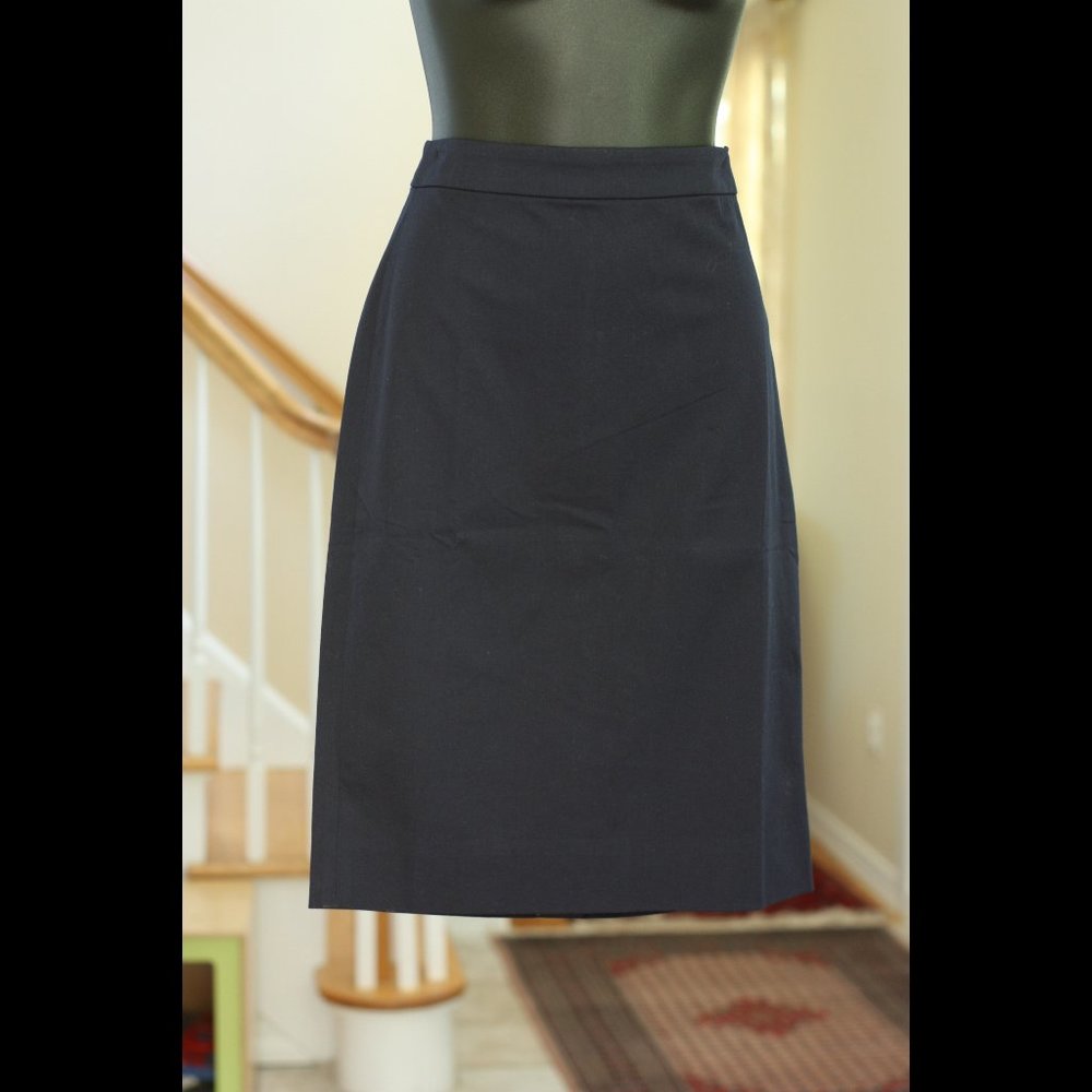 J. CREW Solid Navy Blue Skirt